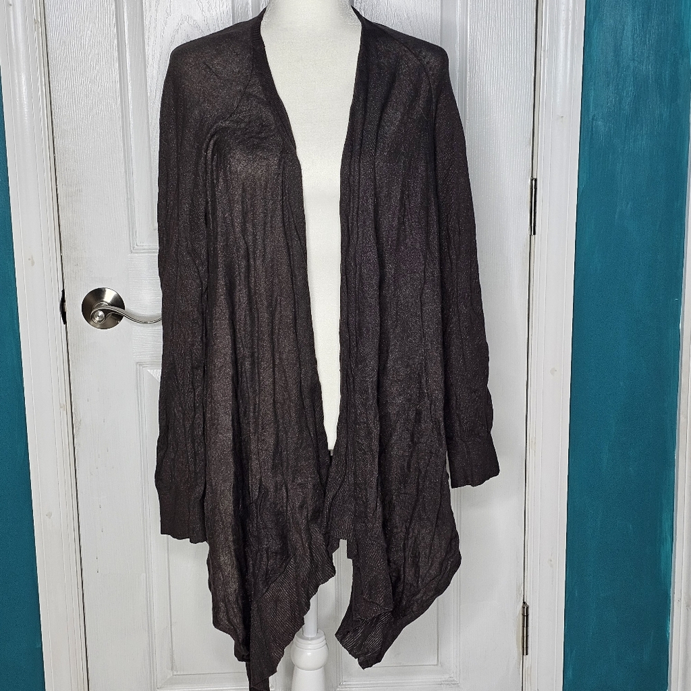 Worth Dark Brown Open Front Cardigan